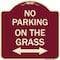 Signmission No Parking on Grass W/ Bidirectional Arrow Heavy-Gauge Aluminum Sign, 18" x 18", BU-1818-23689 A-DES-BU-1818-23689 - alternate 1